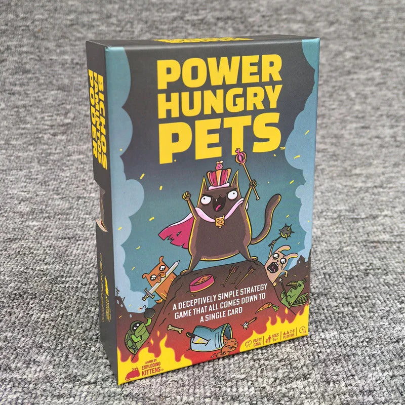 Power Hungry Pets Card Game Family Party Strategy Cards Games Board Game Cards Challenging Strategy Game