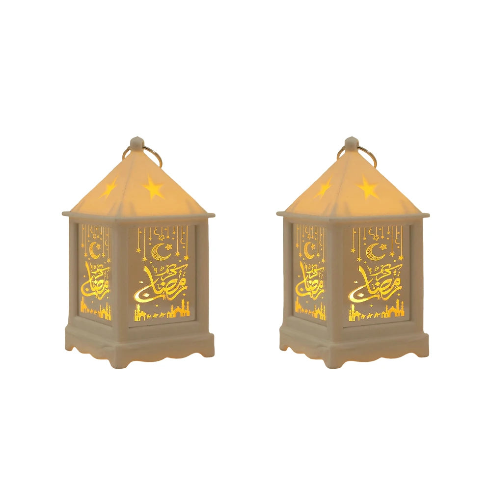 2pcs Moroccan Ramadan Ornaments, Middle Eastern Candle Lanterns