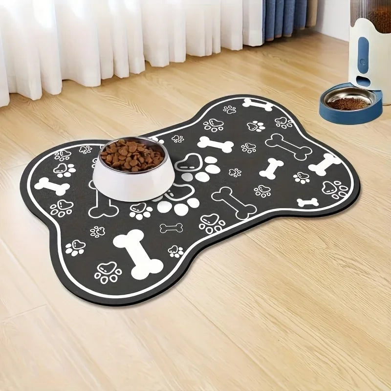 Pet Feeding Mat Non slip, Scratch resistant, Quick drying Pet Meal Mat, Suitable for Dogs and Cats - Easy to Clean