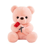 Wedding Rose Bear Plush Toy Cute Stuffed Animal Gift