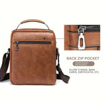 Brand Men Shoulder Bag for 9.7" iPad Men PU Leather Flaps Men's Crossbody Bags Business Flap Male Solid Messenger & Travel Bag