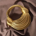 Handbags for Women 2026 New Gold Luxury Designer Brand Handwoven Noodle Bag.