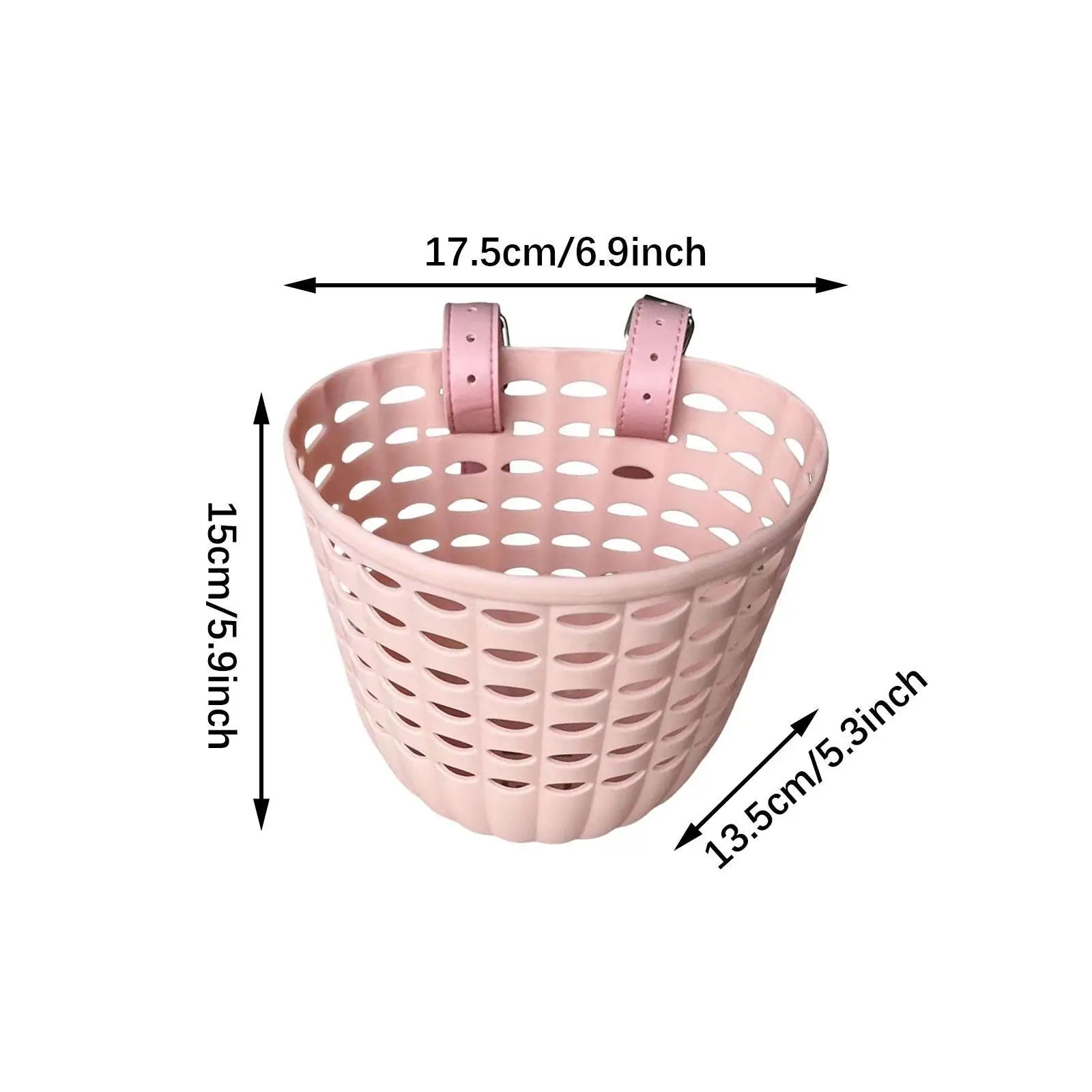 Kids Bike Front Basket Replace Baggage Bags Portable Adjustable Strap Bicycle Front Basket for Biking Girls.