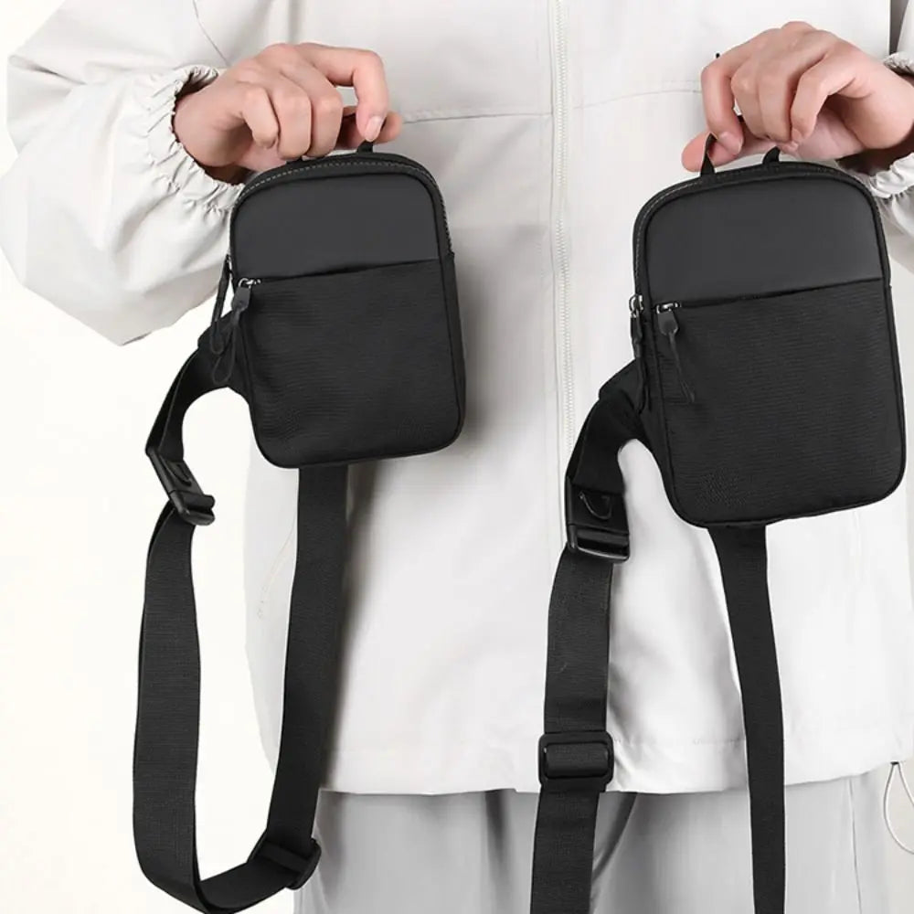 Men's Chest Bag Fashion Small Canvas Shoulder Crossbody Bags for Man.