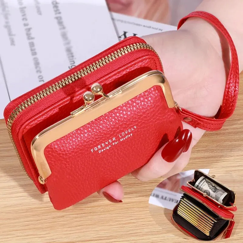 Women's Fashion Wrist Strap Short Zero Wallet