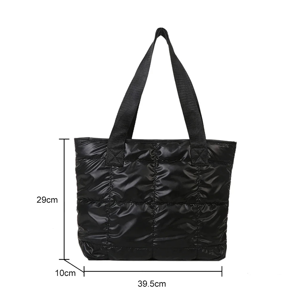 Fashion Ladies Tote Handbags Large Capacity Cotton Padded Shopping Bag.