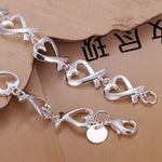925 Sterling Silver Bracelets for Women Wedding Lady Cute Noble Pretty Jewelry Fashion Nice Chain