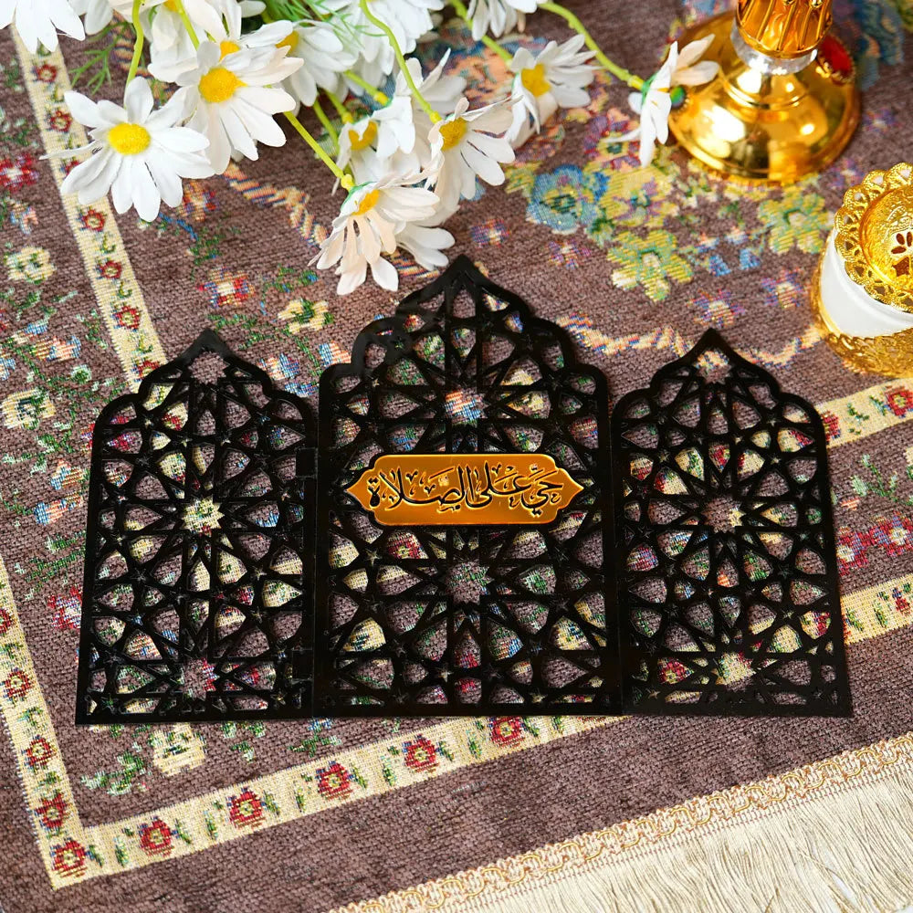 Ramadan Ornaments Hollow Acrylic screen Ornaments Eid Mubarak Happy Ramadan muslim decor Ramadan Kareem Holiday Decorations
