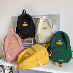 Cartoon Duck Kids Backpack Bag for Girls Boys Canvas Primary Student Children School Bags.