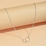 Two Round Shaped Necklaces Female Exquisite Geometric Chain Choker Neck Birthday Gift for Ladies Fashion Jewelry