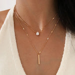 Trendy Zircon Pendant Necklace For Women Multilayer Chain Choker Fashion Shiny Jewelry Gift