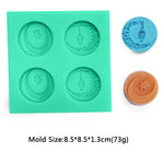 Ramadan Silicone Mold Muslim Arabic Script Moon Fondant Cake Decorating Tools Biscuit Dessert Sugar Craft Chocolate Baking Mould