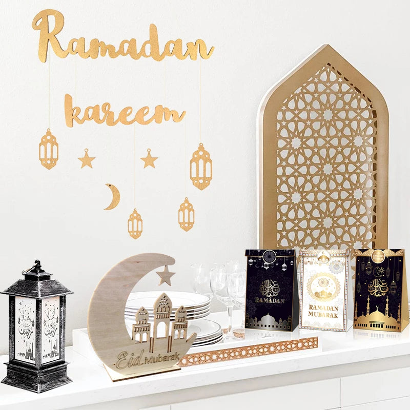 Ramadan Kareem Hanging Wooden Sign Islamic Holy Month