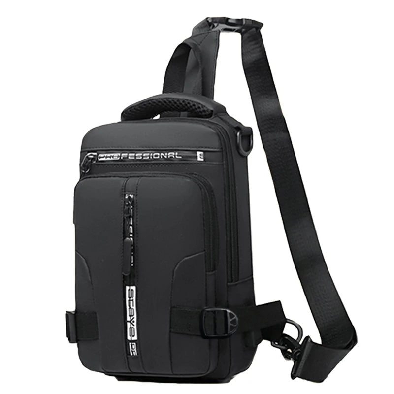 Riding backpack for men, chest bag, casual single shoulder bag, lightweight and large-capacity crossbody bag