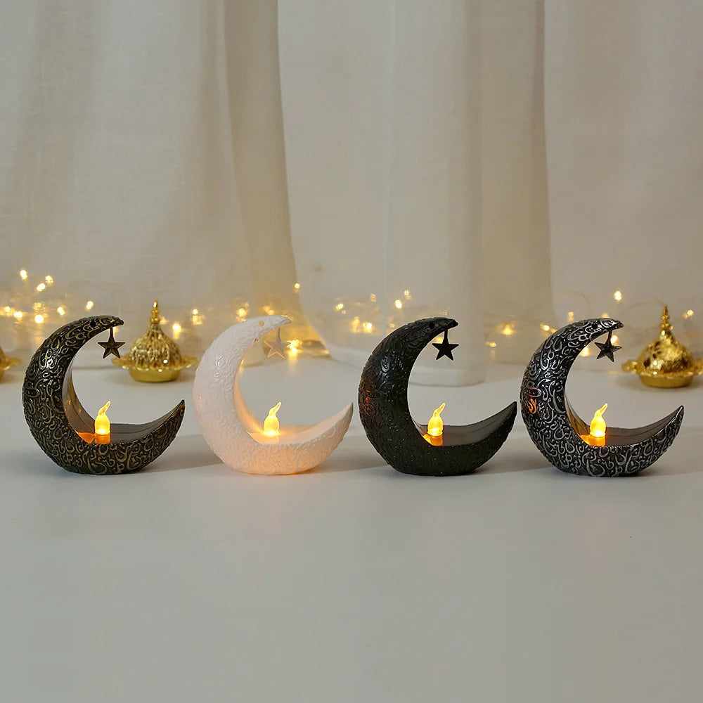 Ramadan Decoration Star Moon LED Candlestick Lamp for Ramadan