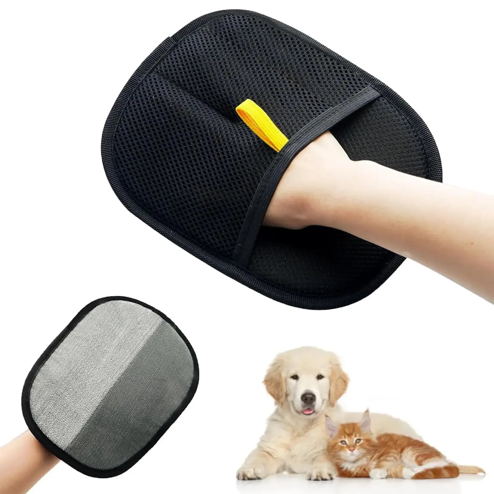 Pet Hair Removal Tool Reusable Static Gloves, Double-Sided Grooming Gloves for Pets, for Carpets