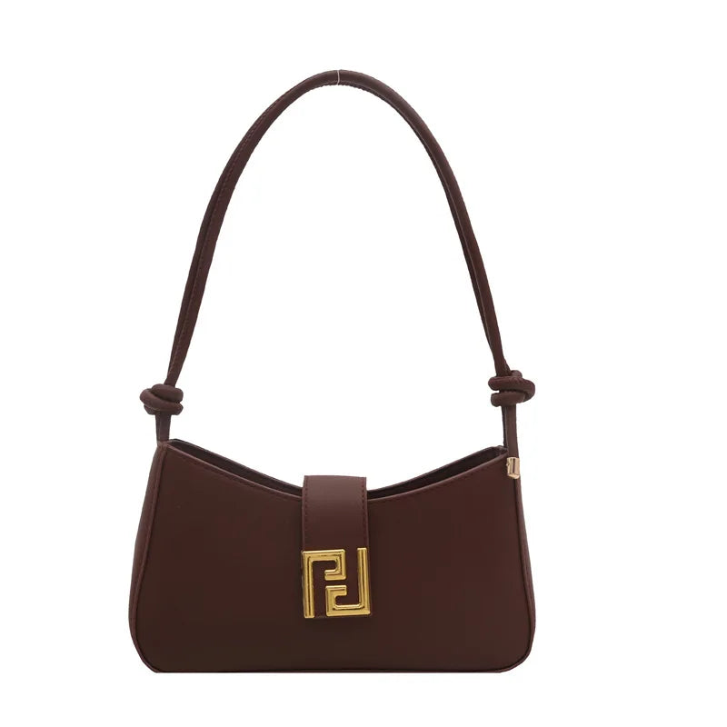 Women's Handbag Shoulder Bag with Adjustable Strap & Buckle Closure.