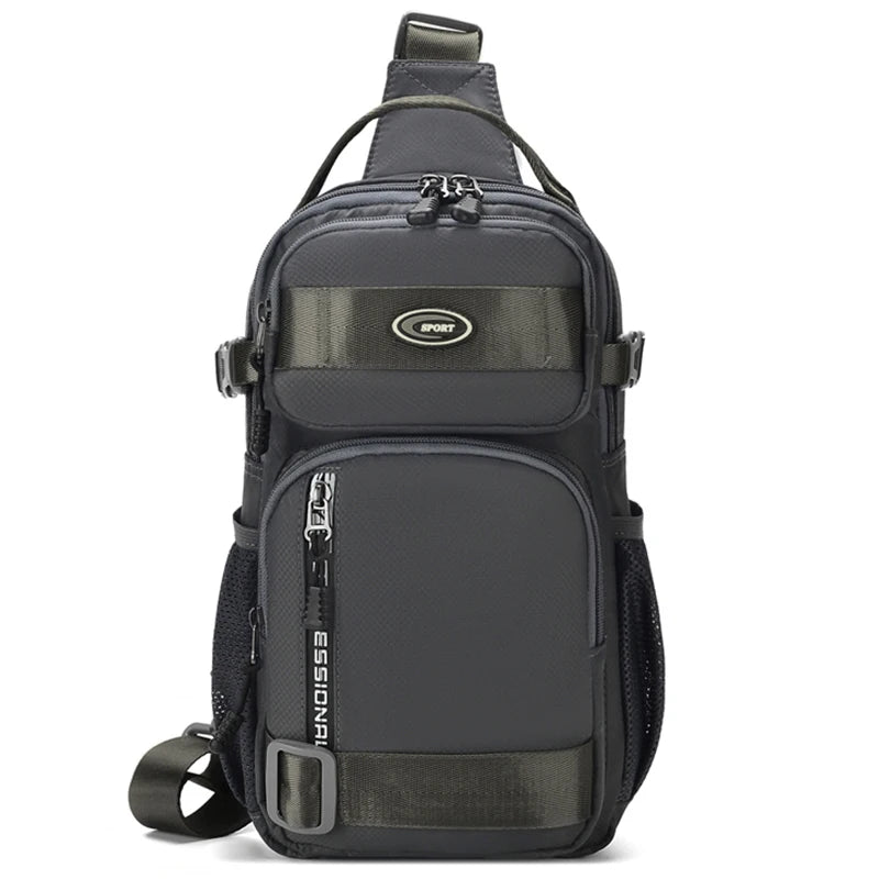 Riding backpack for men, chest bag, casual single shoulder bag, lightweight and large-capacity crossbody bag