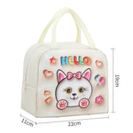 Kids Lunch Bag For School Portable Thermal Bag Children Cartoon Insulated Lunch Bag.