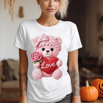 XOXO Valentine Bear Heat Transfer DIY Love Valentine's Day