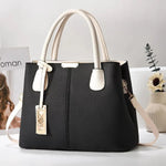 Simple Women's PU Leather Shoulder Bag Large Capacity Handbag.