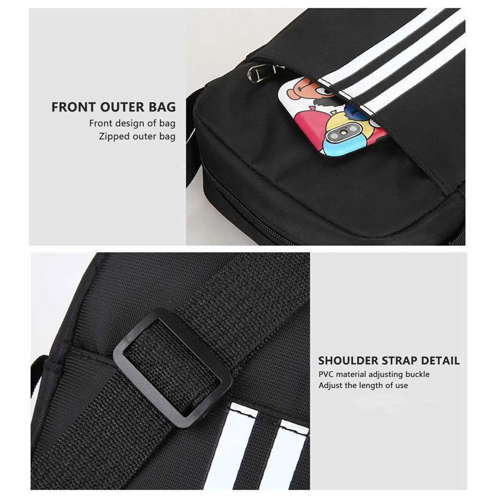 Casual Shoulder Bag for Men Bag Capacity Lightweight Material Side Sling Bag.