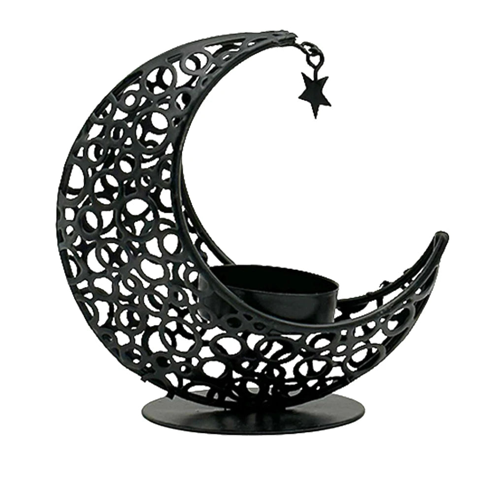 Eid Mubarak Candle Holder Metal Moon Candle Holder Home Islamic Muslim Party Decor Ramadan Tea Light Holder Ramadan Candle Stand