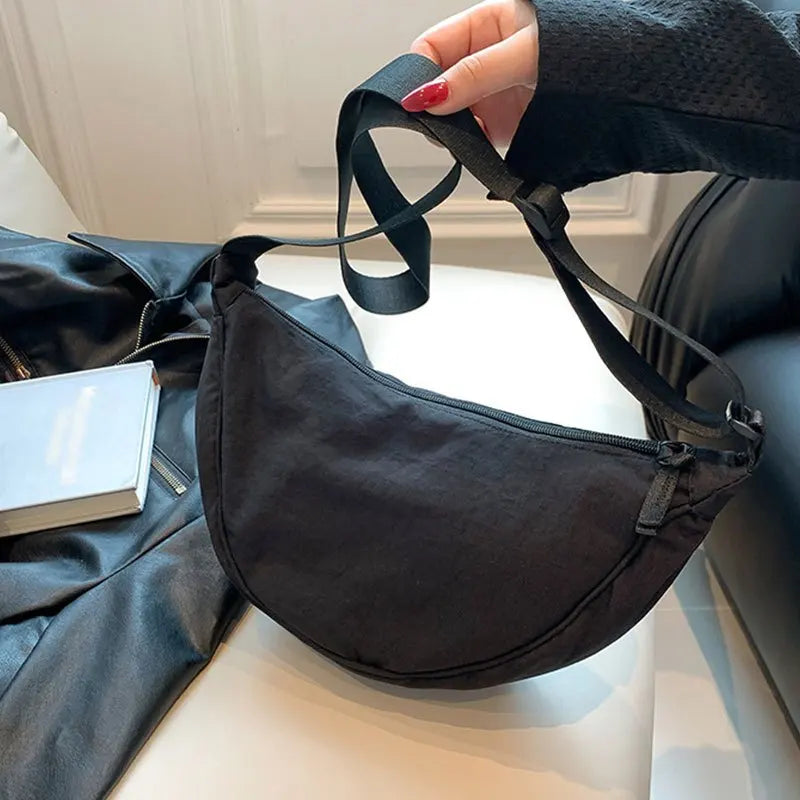 Women's Nylon Dumpling Bag, Large Capacity Crossbody Shoulder Bag.