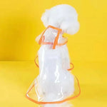 Pet Dog Puppy Transparent Rainwear Raincoat, Hooded Waterproof Jacket Clothes Soft PVC Small Dogs Raincoat Puppy Rain Poncho