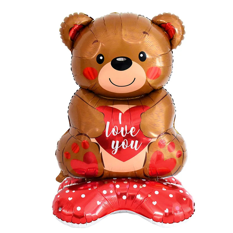 Valentine's Day Balloon Teddy Balloons Cartoon Animal Bear