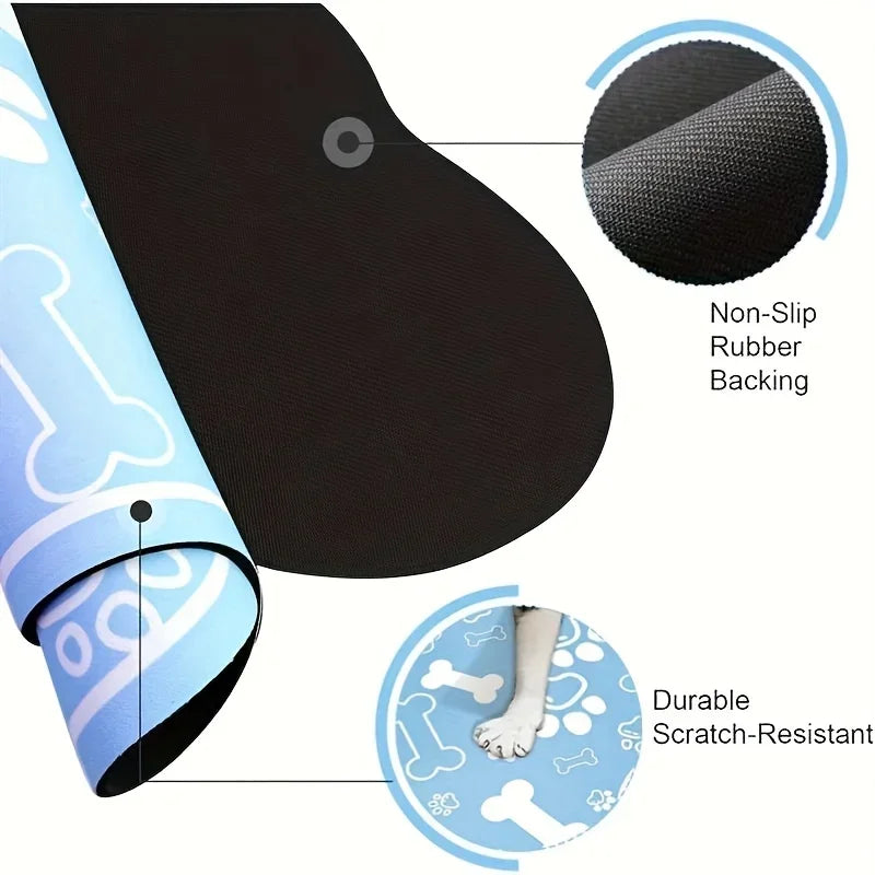 Pet Feeding Mat Non slip, Scratch resistant, Quick drying Pet Meal Mat, Suitable for Dogs and Cats - Easy to Clean