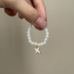 Mini Pendant Letter Pearl Necklace