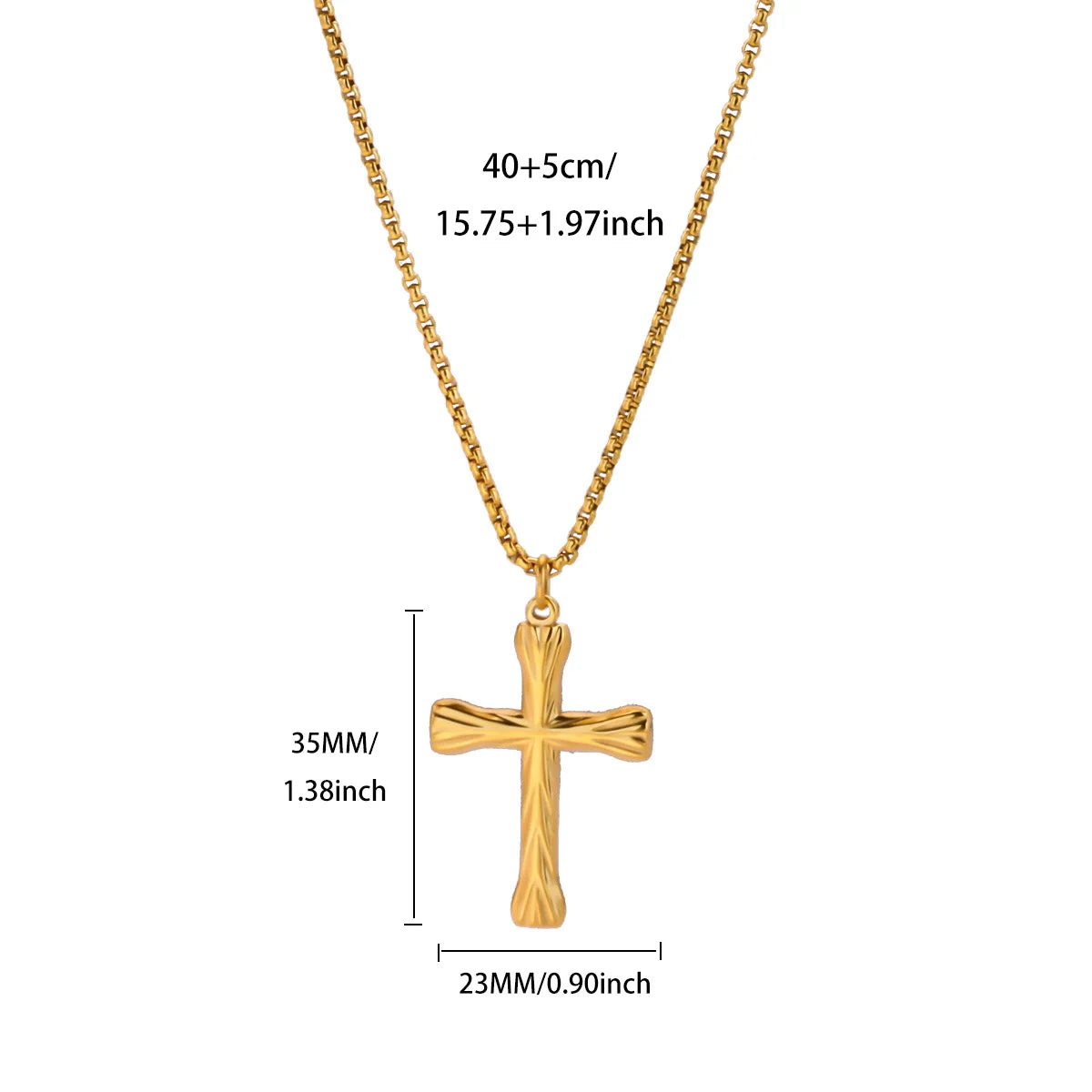 Waterproof Stainless Steel Creative Cross Pendant Necklace Exclusive for Men.