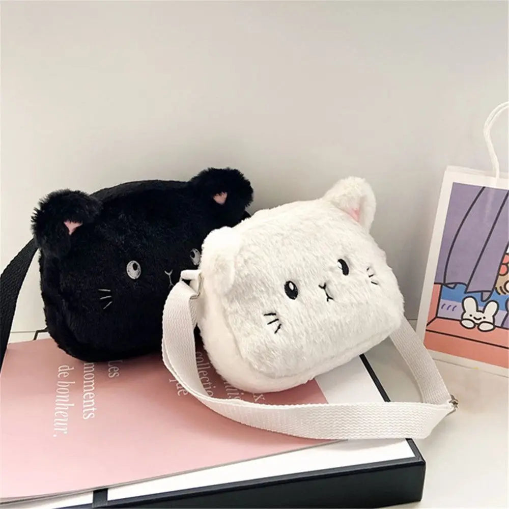 Children's Handbags Cute Shoulder Bag Cartoon Cat Soft  Bag Messenger Small Bags.