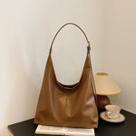 New Tote bag hand bill of lading shoulder women's bag retro simple large bag Tote bag.