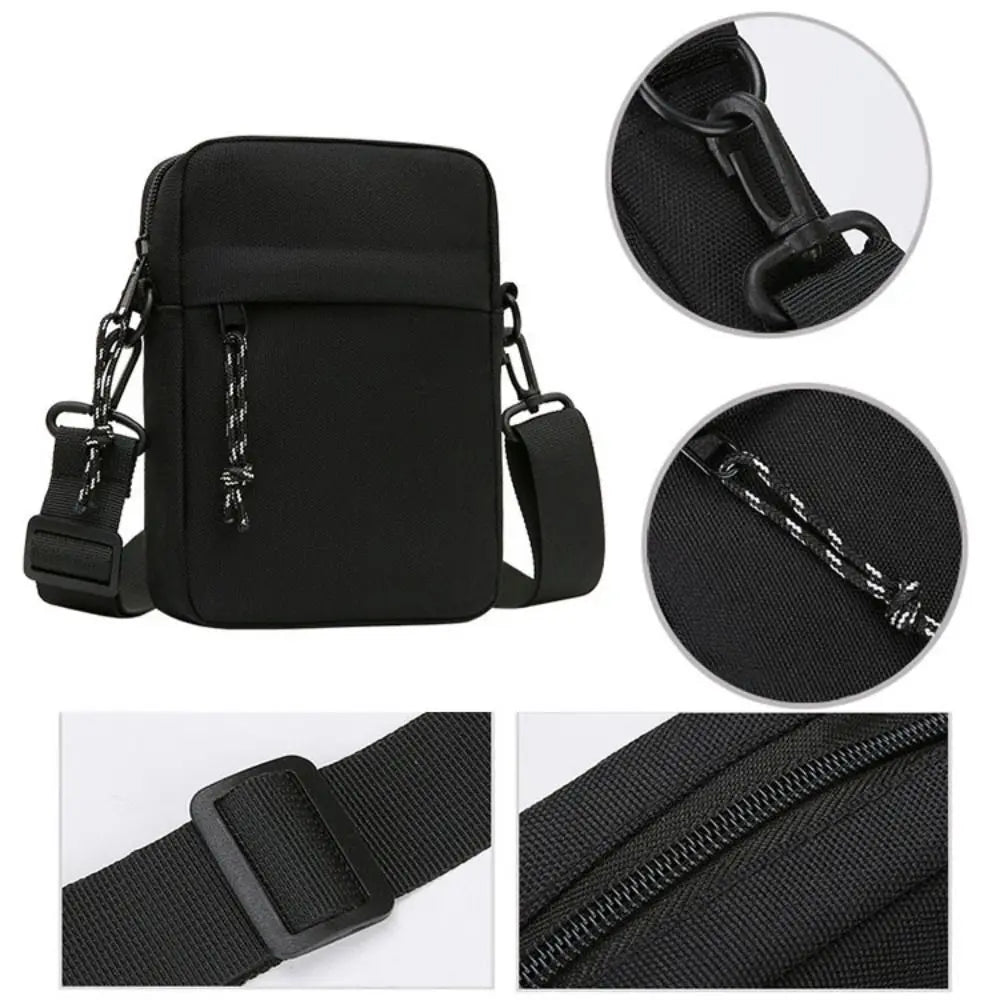 Messenger Sling Bags For Men Casual Canvas Small Zipper Crossbody Pouch.