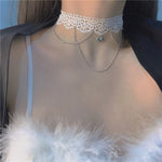 Fashion Necklace for Women Lace Heart Bell Camellia Flower Velvet Clavicle Butterfly Sexy Choker Jewelry