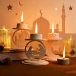 ‌Ramadan Candle Holder Silicone Mold Eid-Al-Fitr Ornament Gypsum Mould