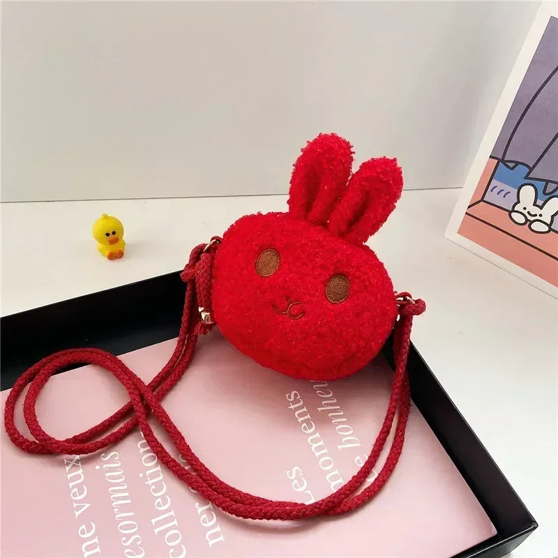 New Cute Little Rabbit Baby Girls Handbags Fashion School Bags for Girls Kids Small Shoulder Lunch Bags.