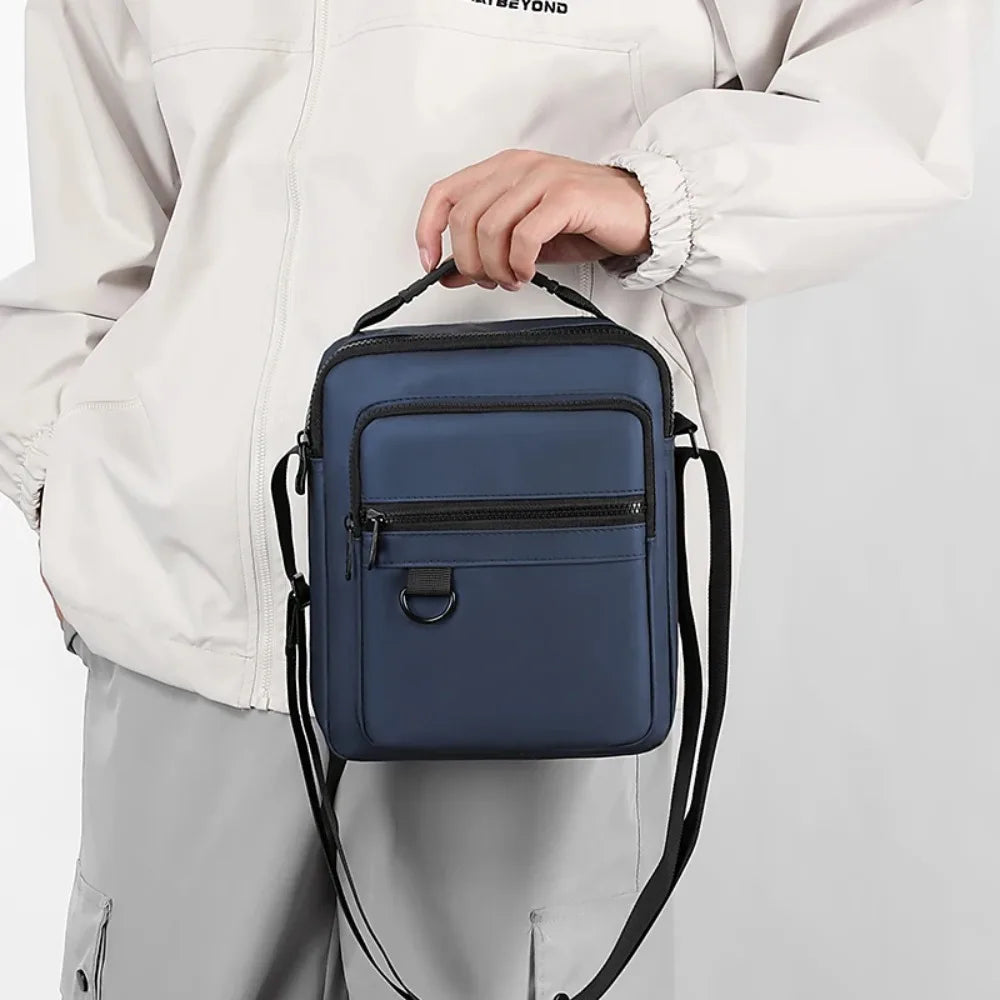 Messenger Sling Bags for Men Casual Oxford Small Zipper Crossbody Pouch.