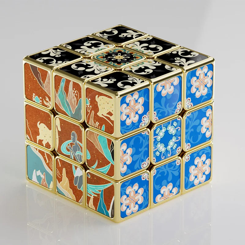 Golden Mogao Cube Puzzle Toys