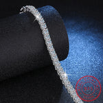 Charm Bracelets For Women High Quality S925 Silver Platinum Plated Moissanite Simple Personality Wedding Jewelry Gift