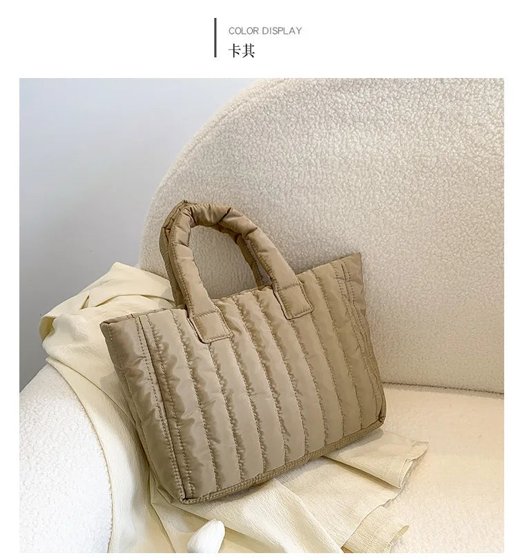 Bags for Women 2025 New Large Capacity Simple Niche Handbags Women's Cotton Clothes.