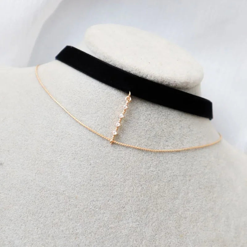 Fashion Necklace for Women Lace Heart Bell Camellia Flower Velvet Clavicle Butterfly Sexy Choker Jewelry