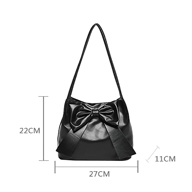 Fashion Bow Handlebags For Women Shoulder Bags Leisure Armpit Bag Shopping Versatile Bags.