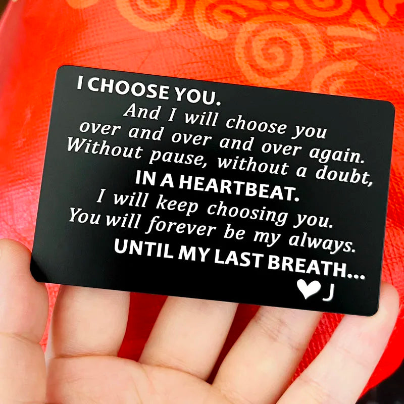 Christmas Gifts for Men Valentines Day Card Valentine Gifts for Husband - Choose You Groom's Gifts Romantic Gifts for Him