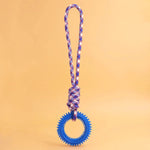 Supet Interactive Training Pet Toy Ring Spiked Ring Dog Teeth Cleaning Pet Supplies