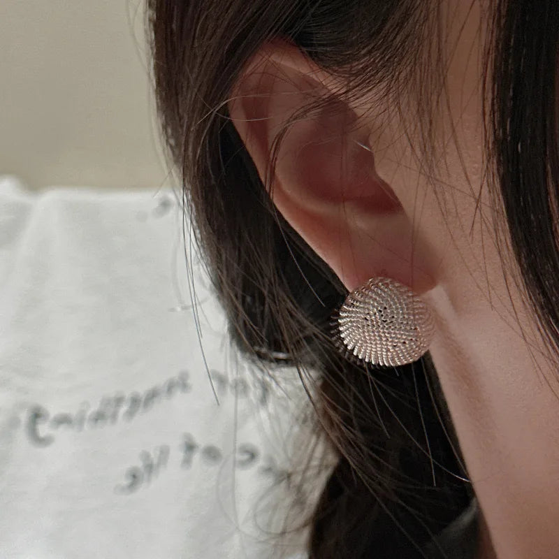 925 Sterling Silver Geometric Dots Ball Earrings for Women