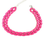 Women's Neck Chain Fashion Colorful Acrylic Thick Necklace For Women Men Bohemian Plastic Choker Collar Jewelry Gifts