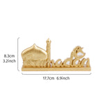 Resin-made antique gold and silver ramadan decorative item, suitable for gift-giving during Ramadan and Eid al-Adha